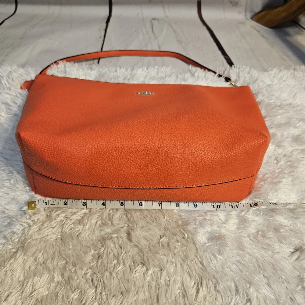 Guess Orange Faux Leather Cosmetic Bag Travel Pouch‎ Clutch - Picture 12 of 15